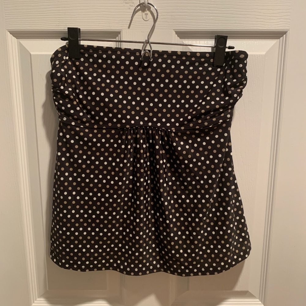 Miracle Suit Sleeveless Polka Dot Tankini Top